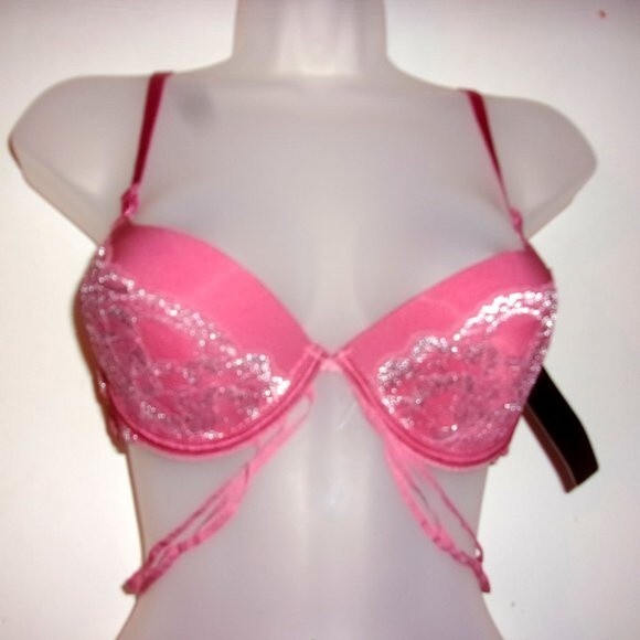 Youmita Mauvewood Metallic Lace Plunge 36C Bra and Medium Lace Boyshorts - Picture 8 of 13